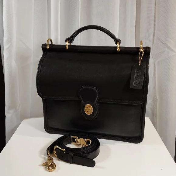 SOLD Vintage Coach Black/Brass Willis #9927 - Picture 3 of 17